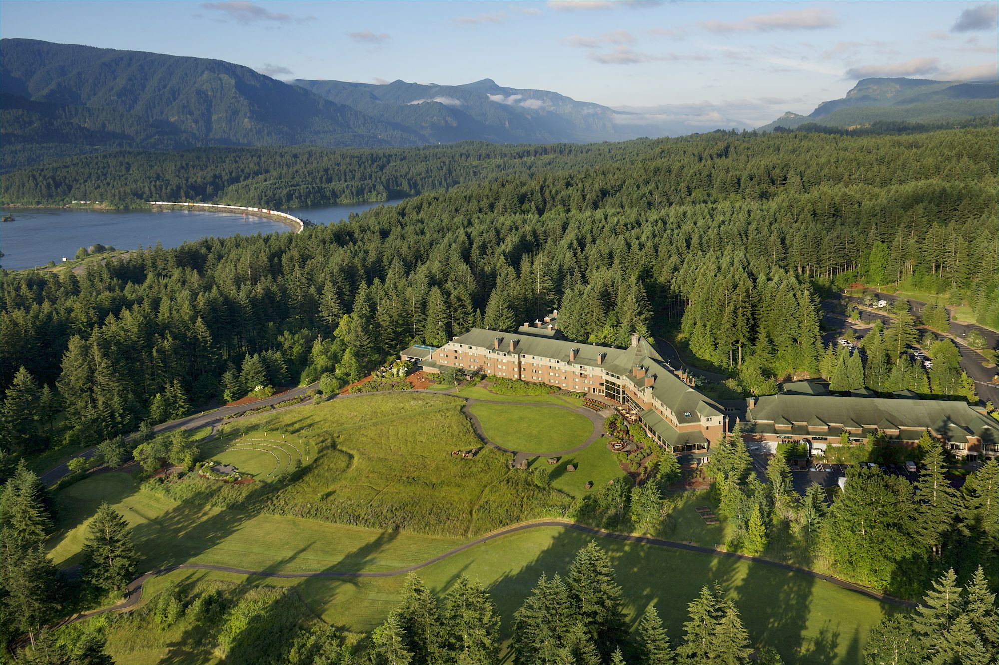 Skamania Lodge nestled in the Gorge